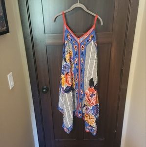 EUC Flying Tomato Women's Boho Floral & Striped Tank Sundress Dress Size XS